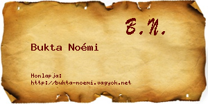 Bukta Noémi névjegykártya